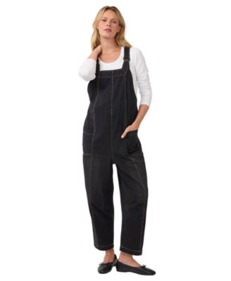 Maternity Ankle Tapered Leg Denim Overall