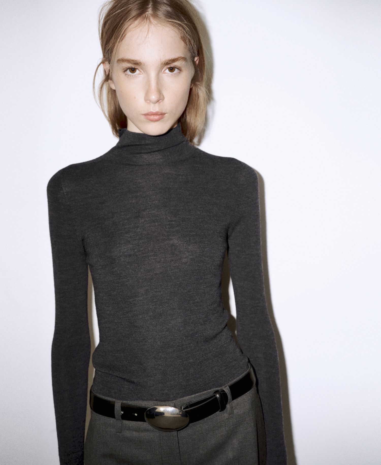 Women's Selection Wool Long-Sleeve Turtleneck Sweater