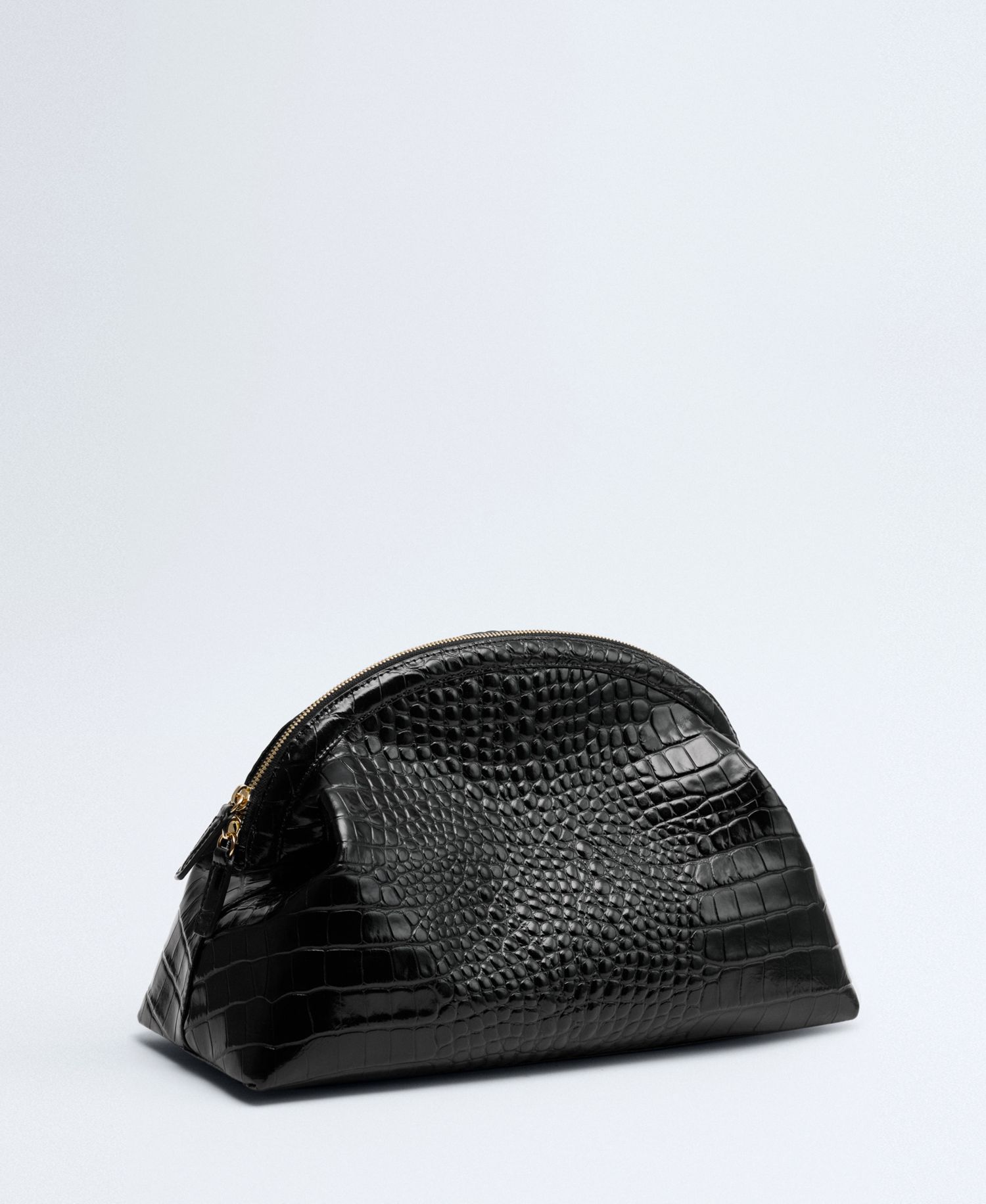 Selection Small Croc-Embossed Leather Clutch