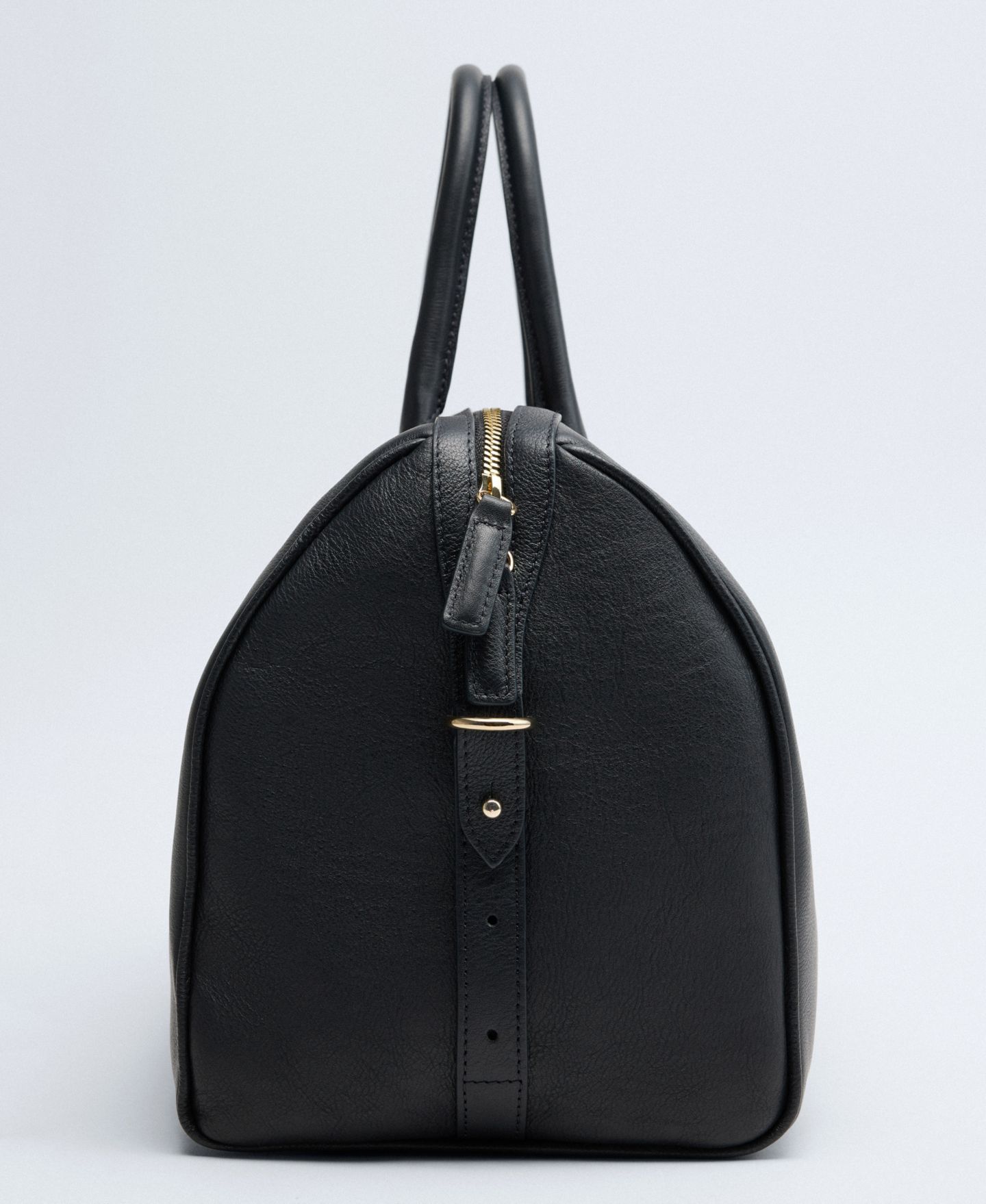 Женская сумка MANGO Selection Double-Handle Leather Work Satchel, цвет: Тёмно-синий — фото 6