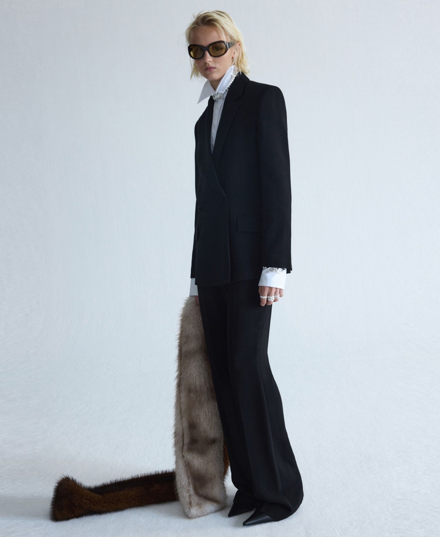 Women's Selection Straight Mid-Rise Viscose Trousers