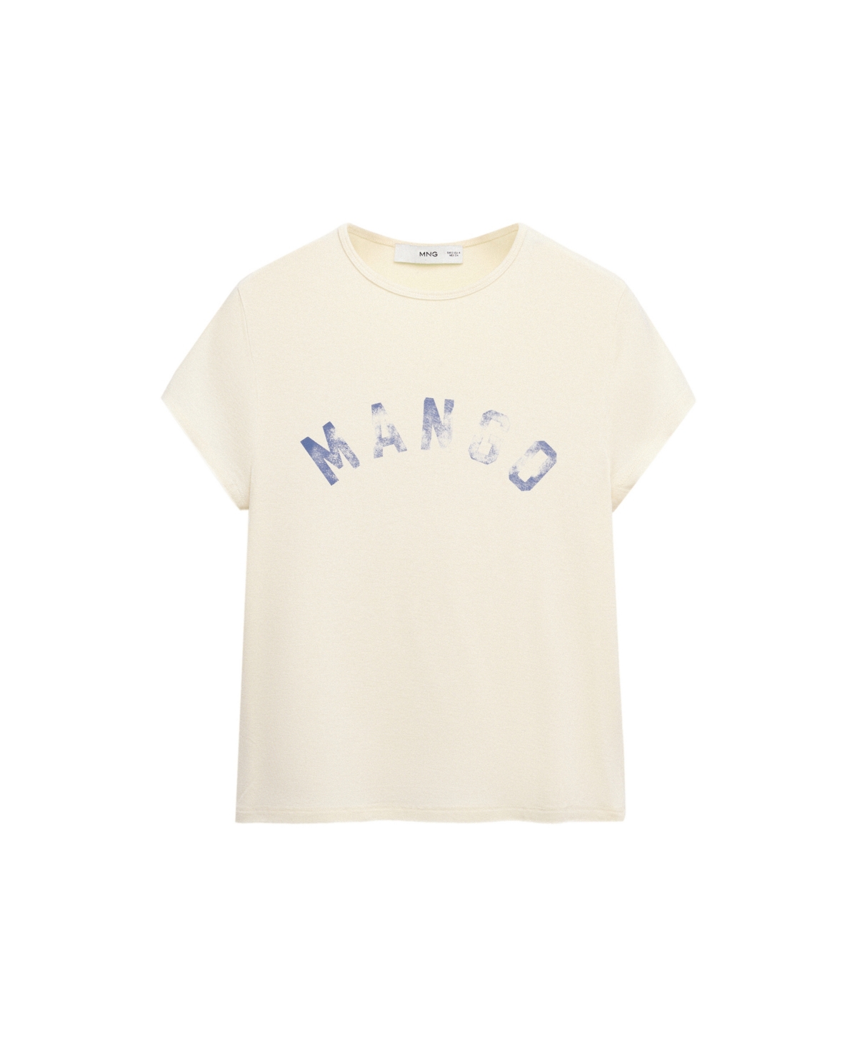 Mango Women's Distressed Logo-Print T-Shirt
