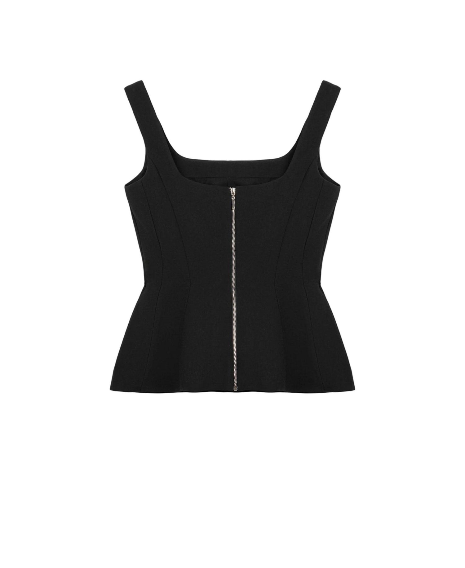 Women's Boned Square Neck Peplum Bustier Top