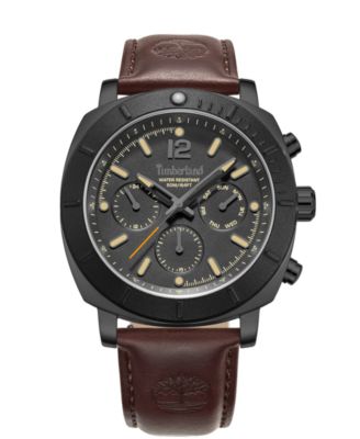 Men's Quartz Pyperville Date Leather Watch 45mm