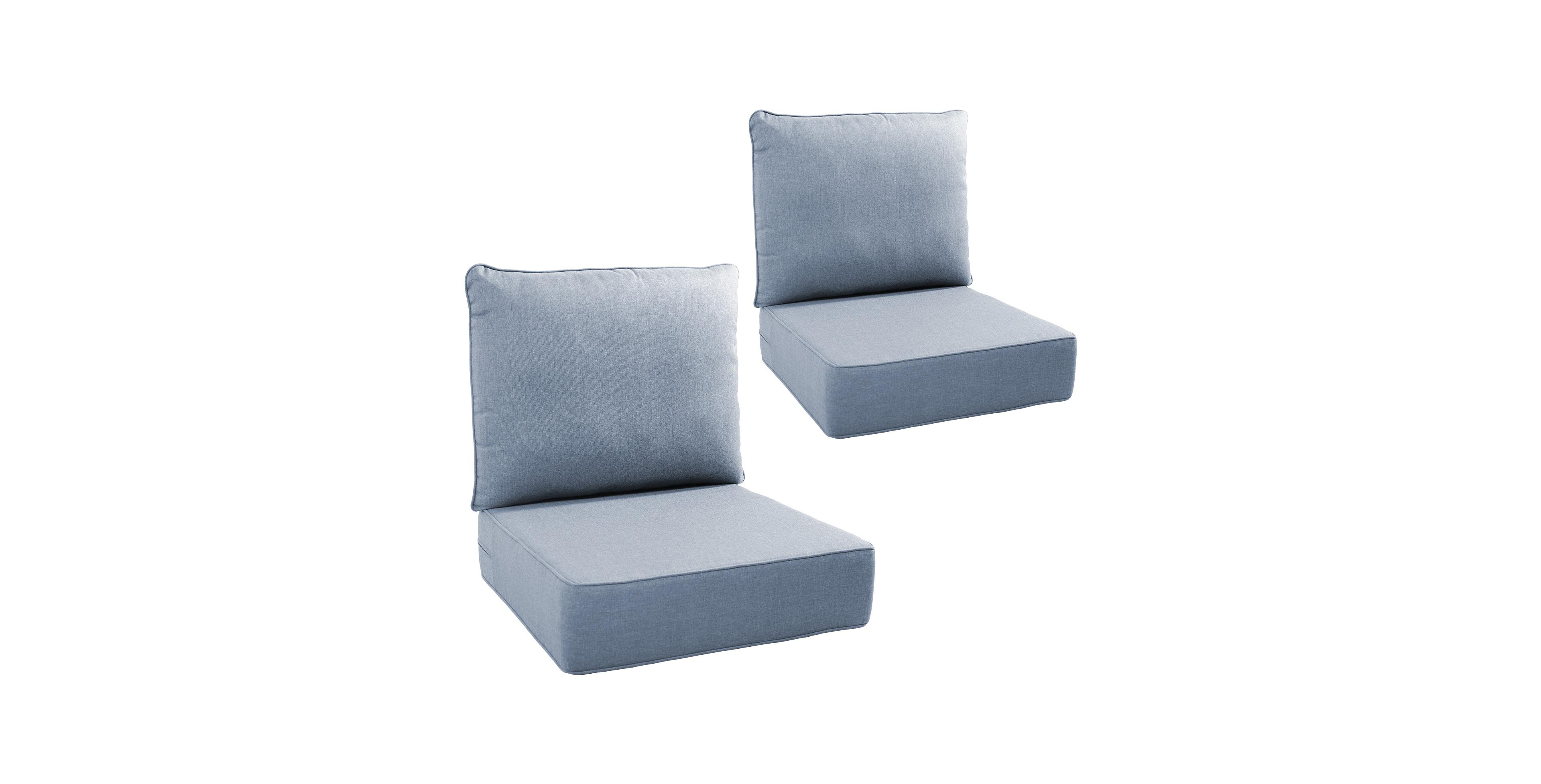 Bellefurn 24"x22"x6" Patio Thick Cushions and Pillows Set