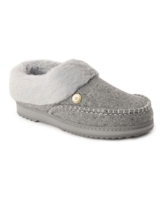 Women's Nyla Plaid Moc Toe Clog Slippers