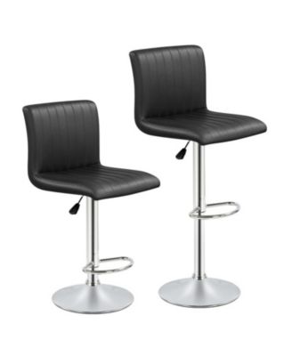 Height-Adjustable Swivel Bar Stools with Chrome Base