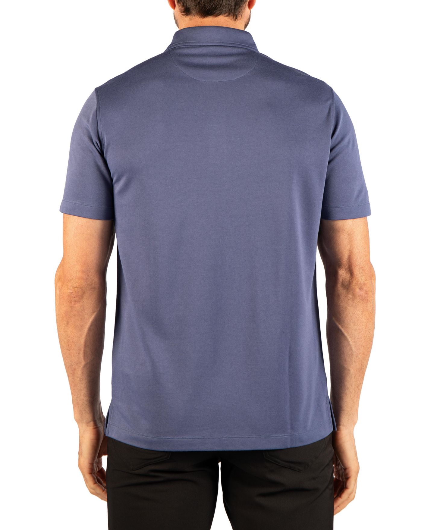 Мужское поло Tailorbyrd Classic Modal-Blend Short-Sleeve Solid Polo Shirt, цвет: Серый синий — фото 2