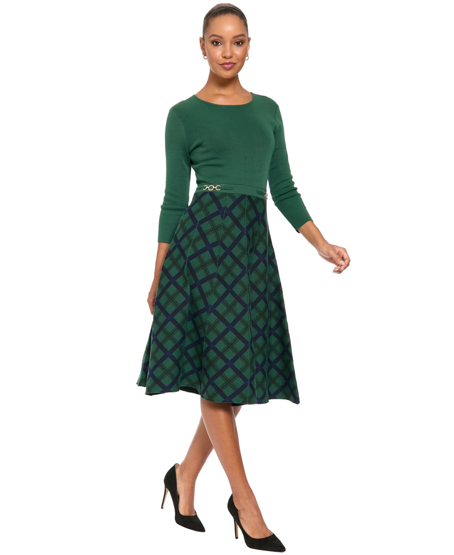 Women's A-Line Midi Sweater Dress