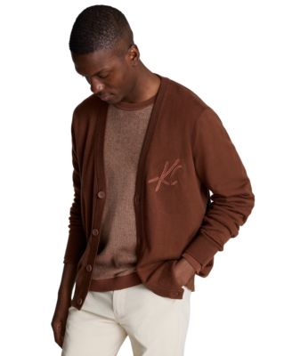 Men's Logo V-Neck Slim-Fit Cardigan Sweater