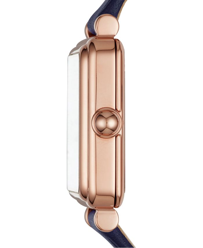 Marc Jacobs Vic Silver Dial Black Leather Strap Watch for Women - MJ1437