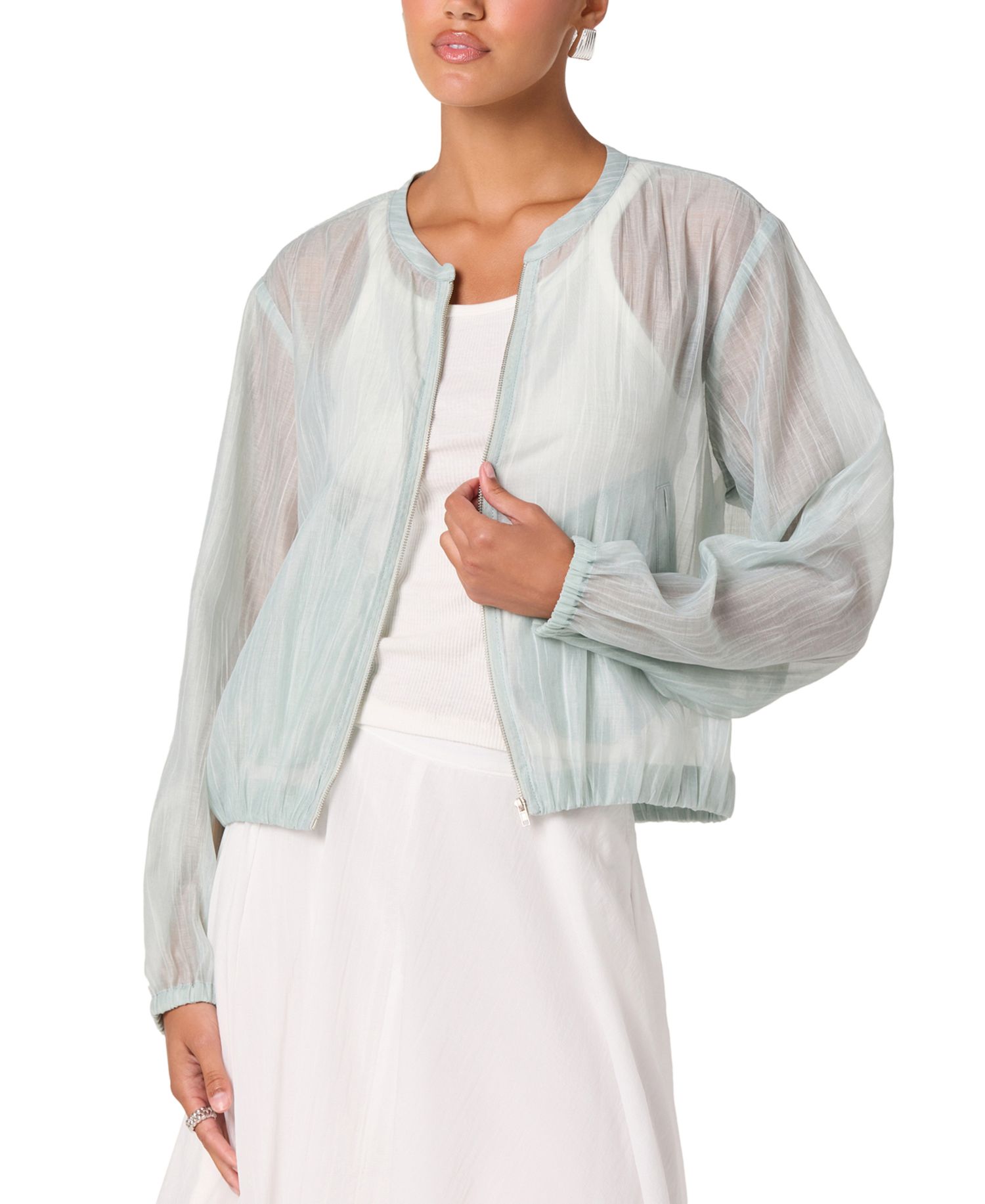 Women's Aeva Round Neck Bomber Jacket