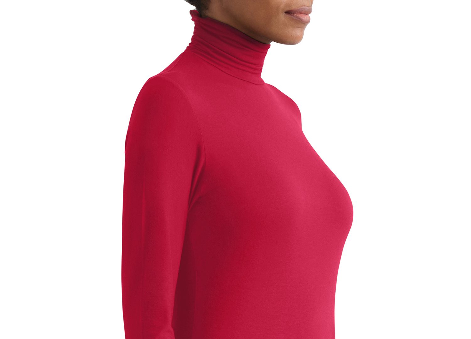 Women's Shirred Pullover Turtleneck Top
