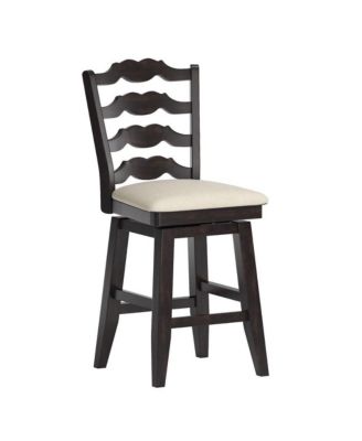 Lea Ladder Swivel Counterstool with Linen Seat