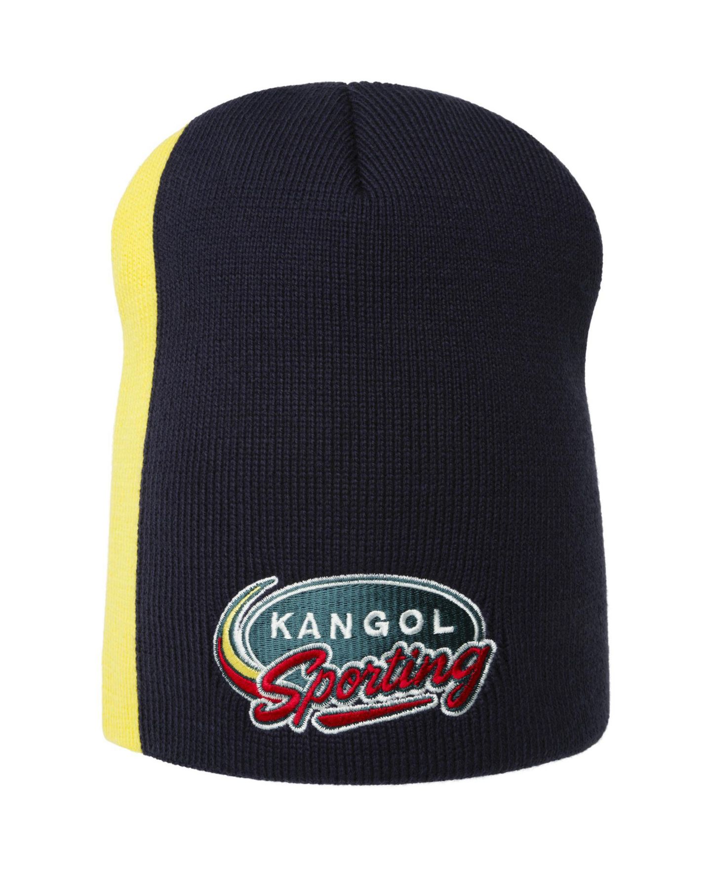Мужская шапка Kangol Pull-On Knit Colorblocked, цвет: Тёмно-синий — фото 1