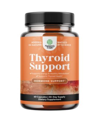 Herbal Thyroid Support Complex with Kelp Iodine, L-Tyrosine, Bladderwrack, Selenium and Ashwagandha - 60 Count