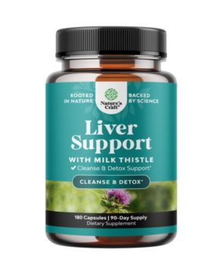 Liver Support Supplement with Choline, Milk Thistle and Herbal Blend - 180 Count