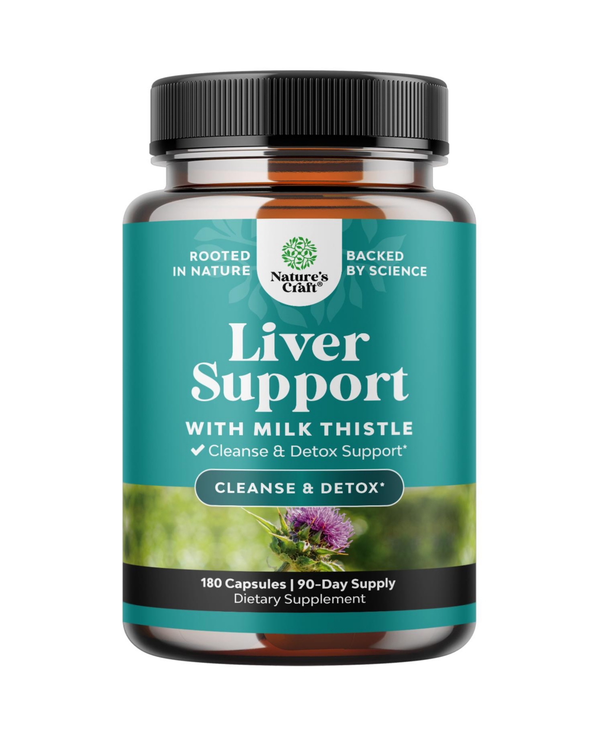 Nature's Craft Liver Support Supplement with Choline, Milk Thistle and Herbal Blend