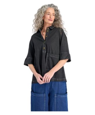 Women's Myles 3/4-Length A-Line Denim Popover Shirt