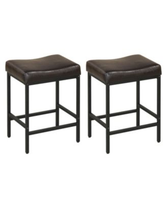 Set of 2 25-Inch Backless Counter Height Bar Chairs