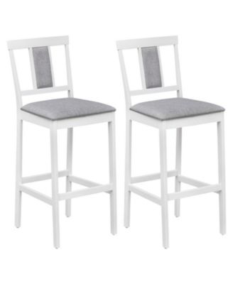 29.5-Inch Upholstered Bar Stool with Linen Fabric Seat