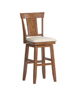 Lea Panel Swivel Bar Stool with Linen Seat