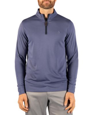 Men's Modal Quarter Zip with Contrast Tipping Sweater