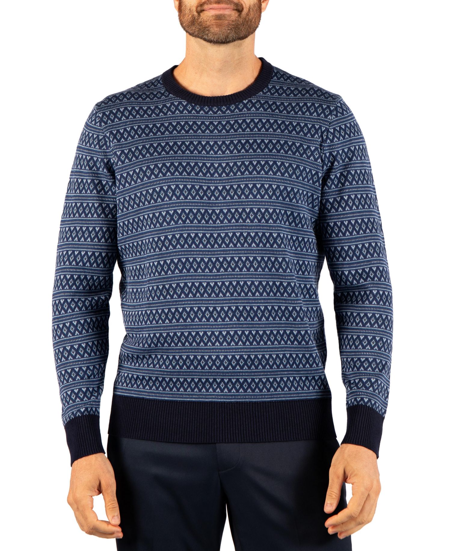 Men's Fairisle Crew Neck Sweater