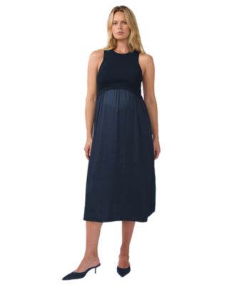 Maternity Sleeveless A-Line Midi Dress