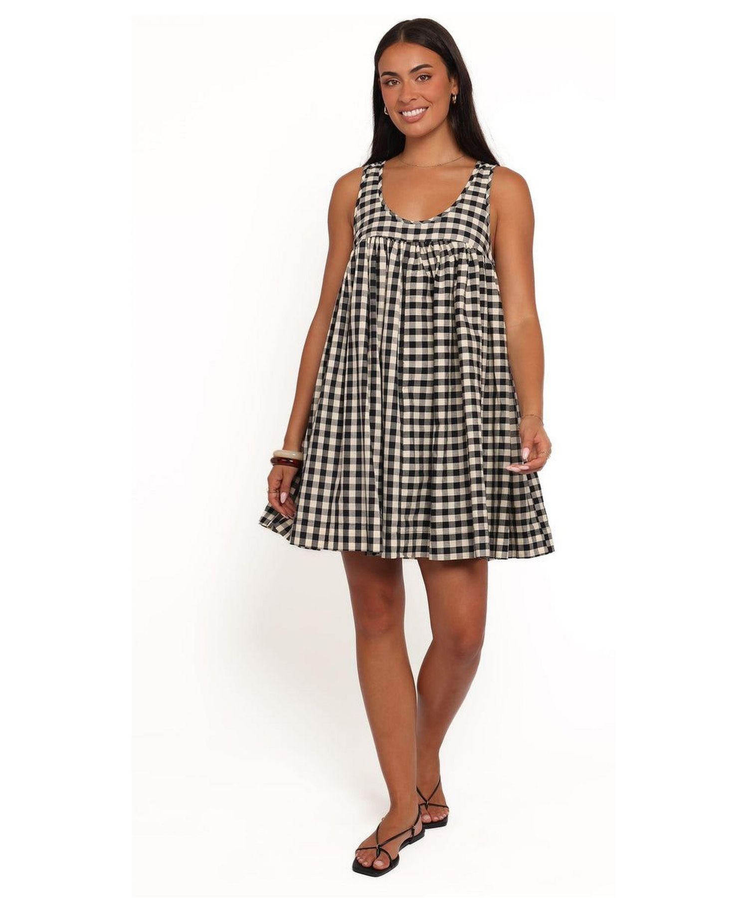 Women's Atria Gingham Scoop-Neck Mini Dress