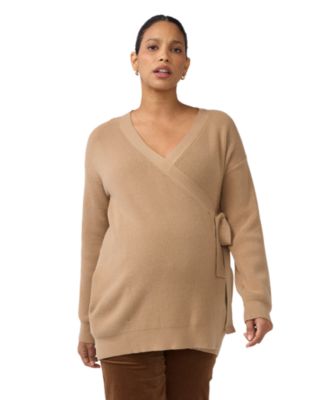 Women's Ribbed Knit Crossover Nursing Cardigan