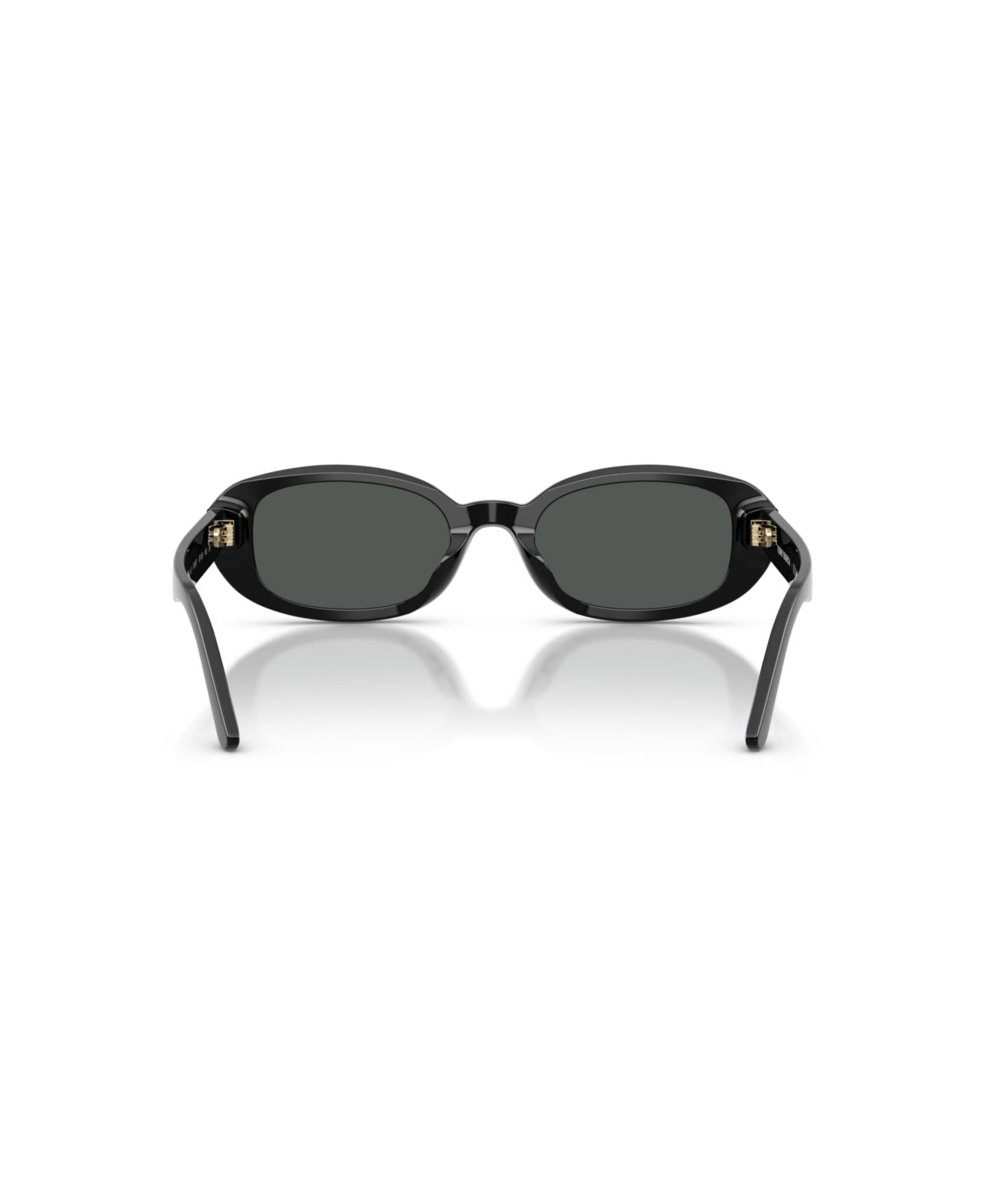 Женские солнцезащитные очки Tory Burch Miller Oval Low-Bridge Sunglasses TY7241D, цвет: Чёрный — фото 5