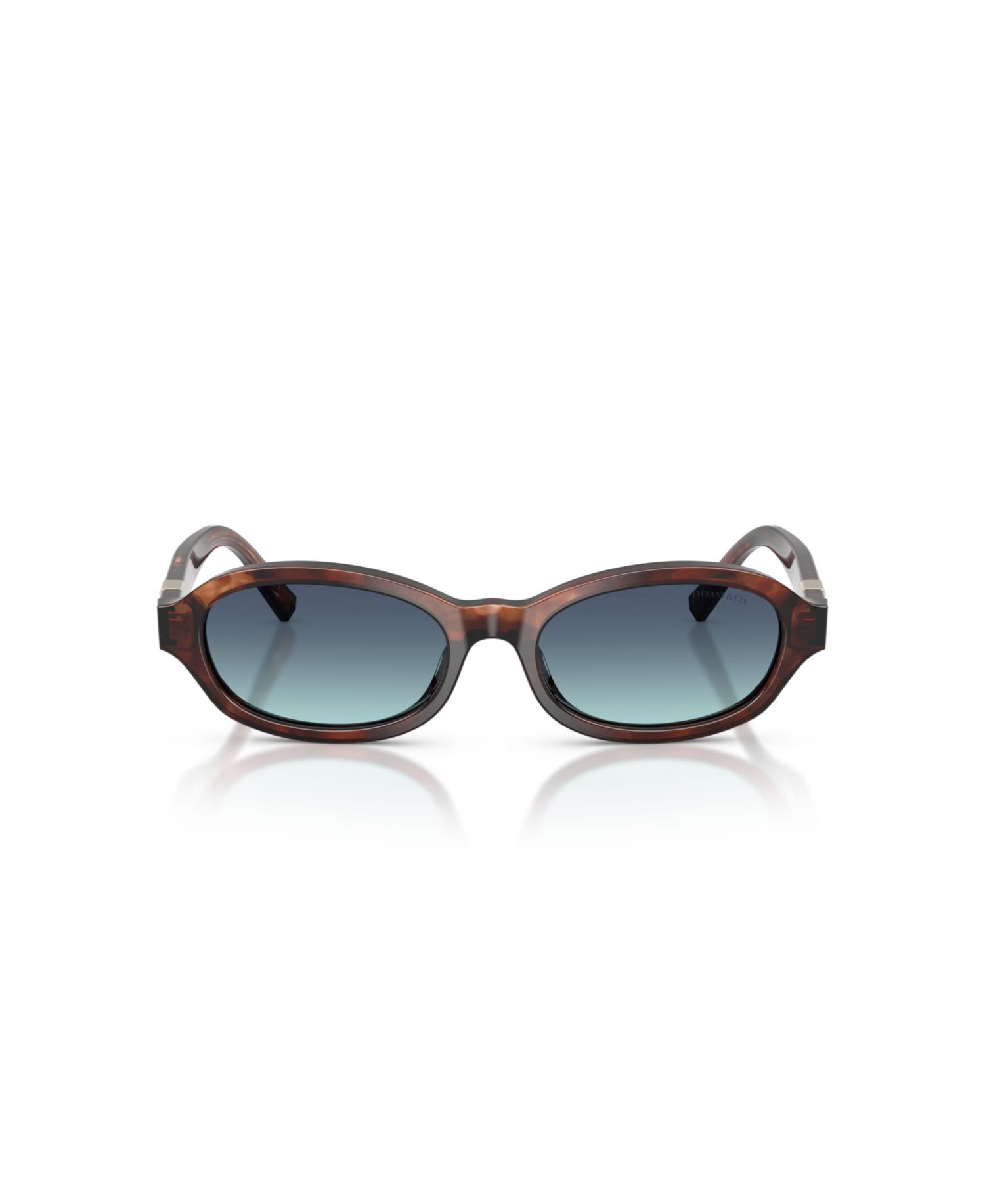 Women's Oval Blue Gradient Lenses Sunglasses TF4270U
