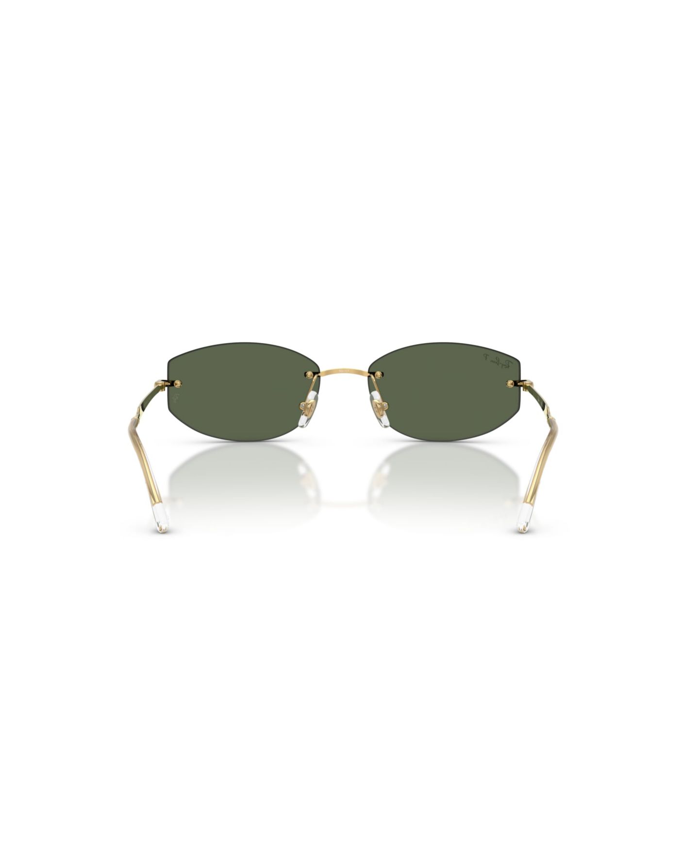 Женские солнцезащитные очки Ray-Ban Polarized Rimless Geometric Sunglasses RB3792, цвет: Arista — фото 5