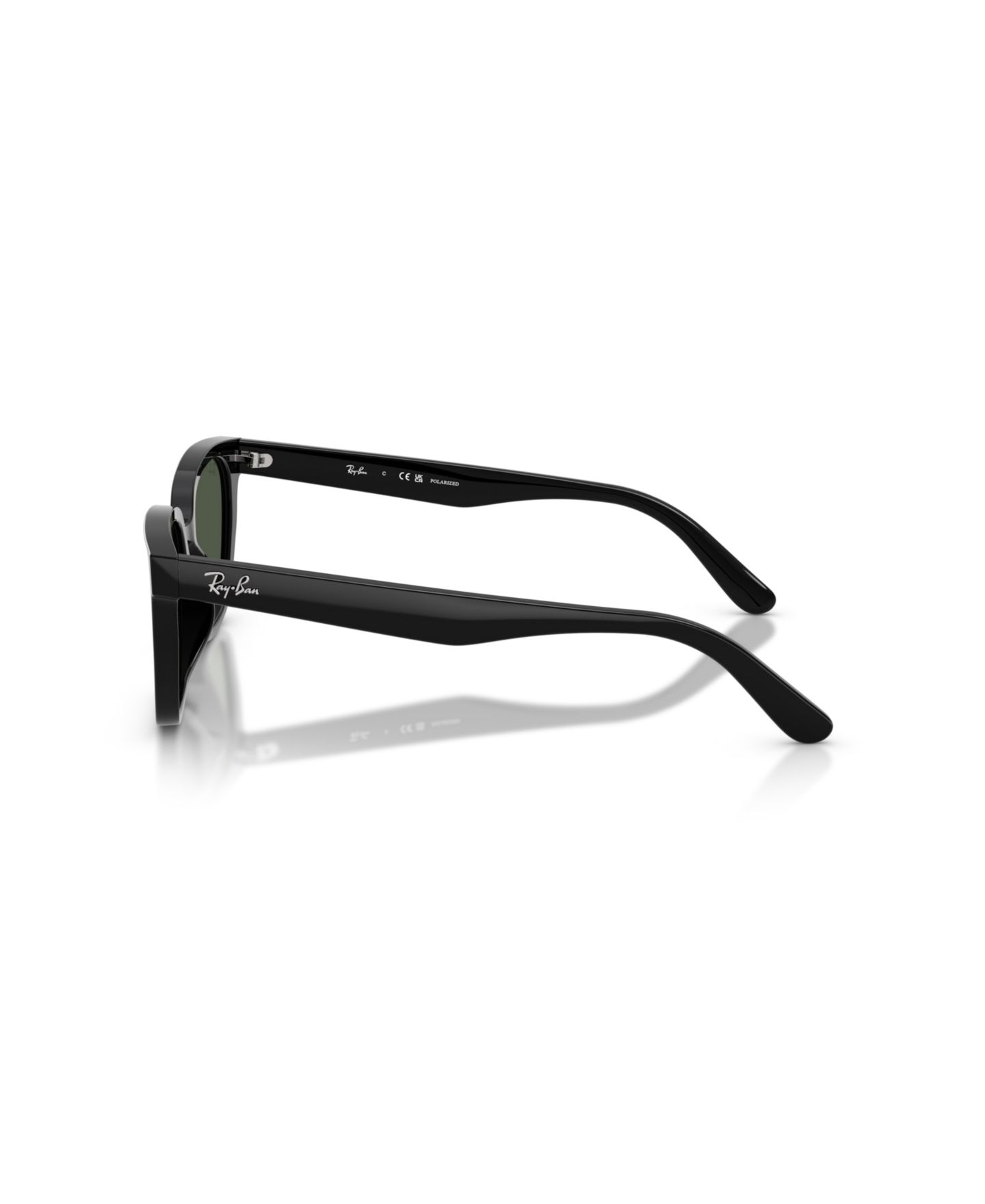 Женские поляризационные солнцезащитные очки Ray-Ban RB2243D геометрической формы, цвет: Чёрный — фото 3