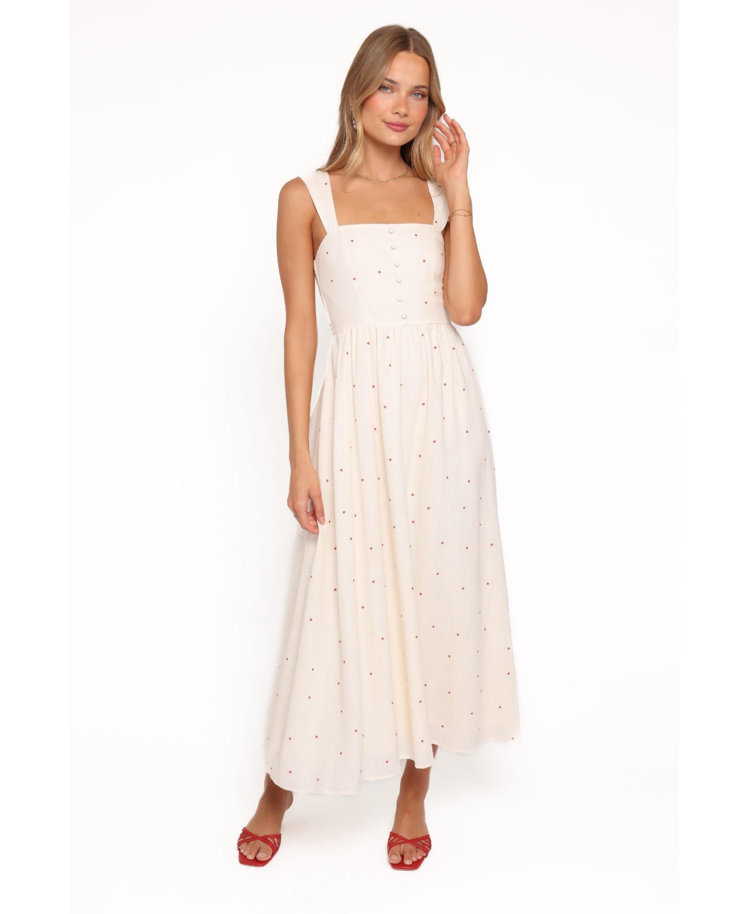 Women's Caty A-Line Square Neck Maxi Dress