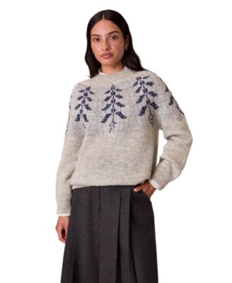 Women's Celtic and Co. British Wool Botanical Fair Isle Sweater