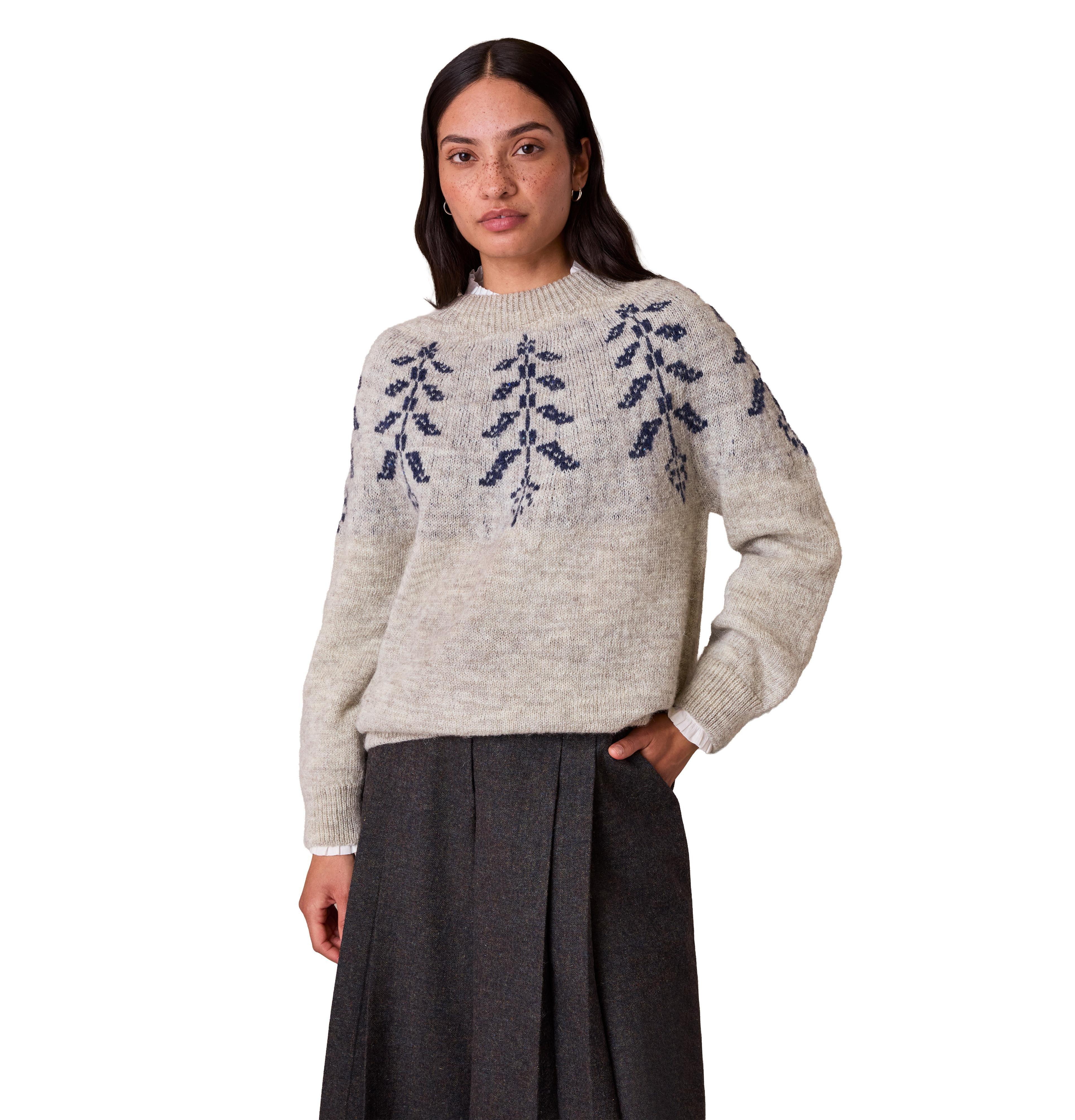 Celtic & Co. Women's Fair Isle Crewneck British-Wool Sweater