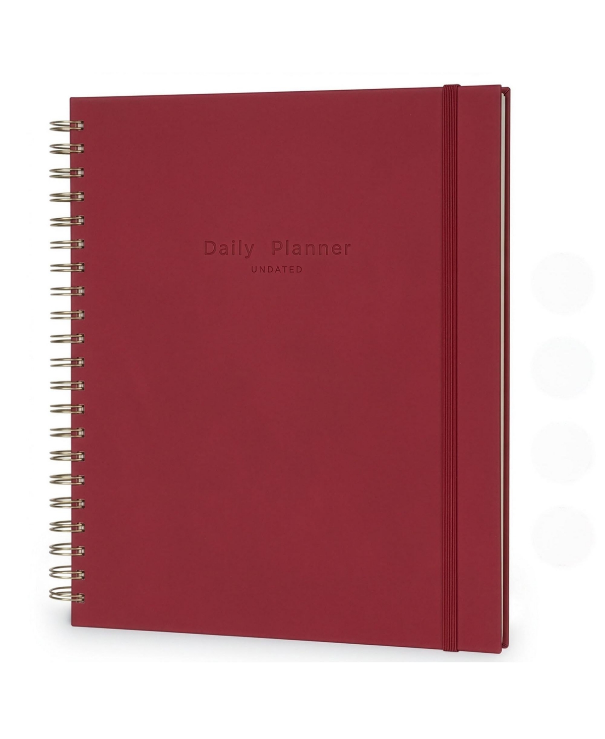 Danrong Undated Daily Planner Hourly Schedule Habit Tracker To Do List Hardcover Notebook - Red