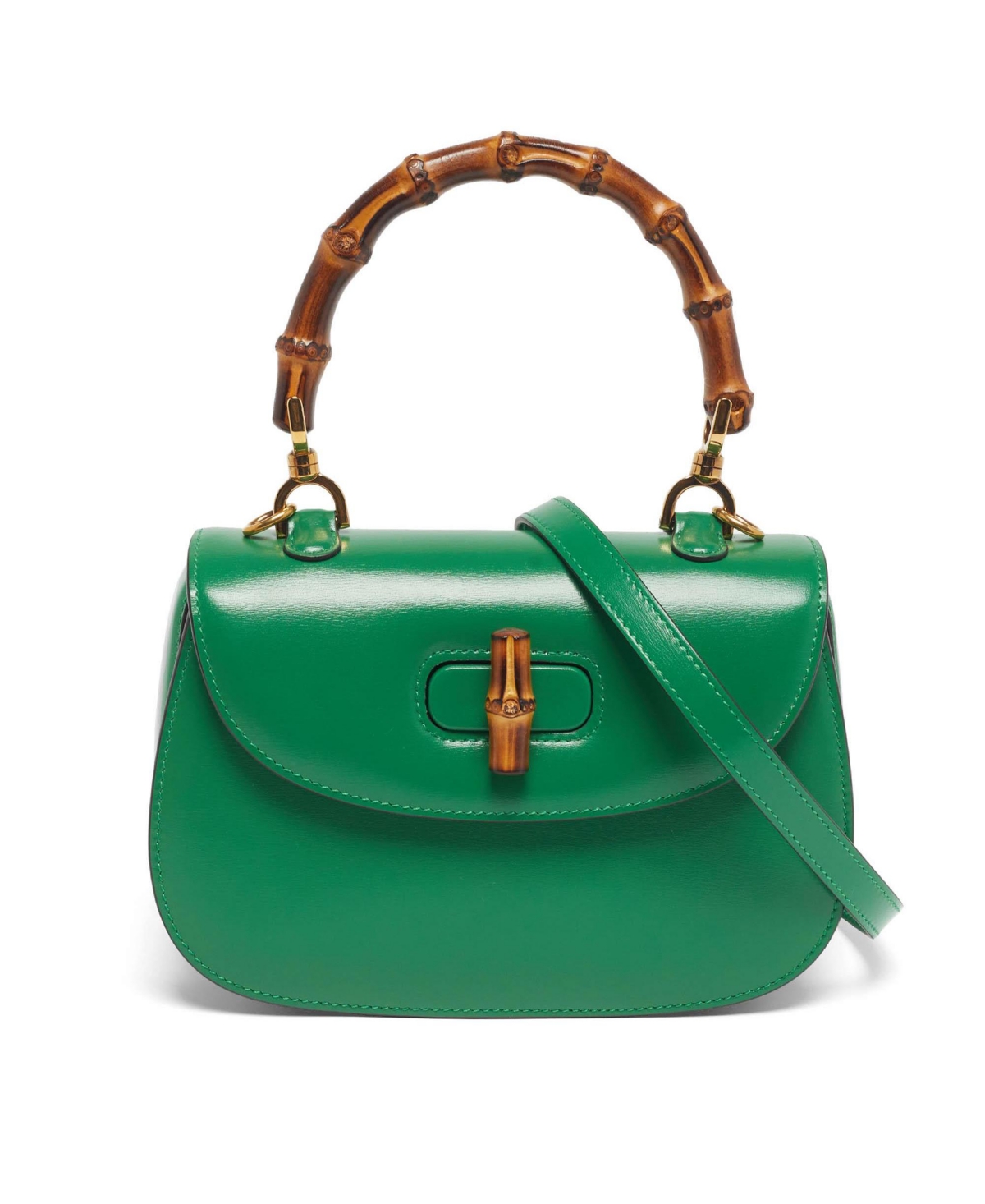 Pre-Owned Gucci Women's Bamboo 1947 Small Leather Top Handle Bag