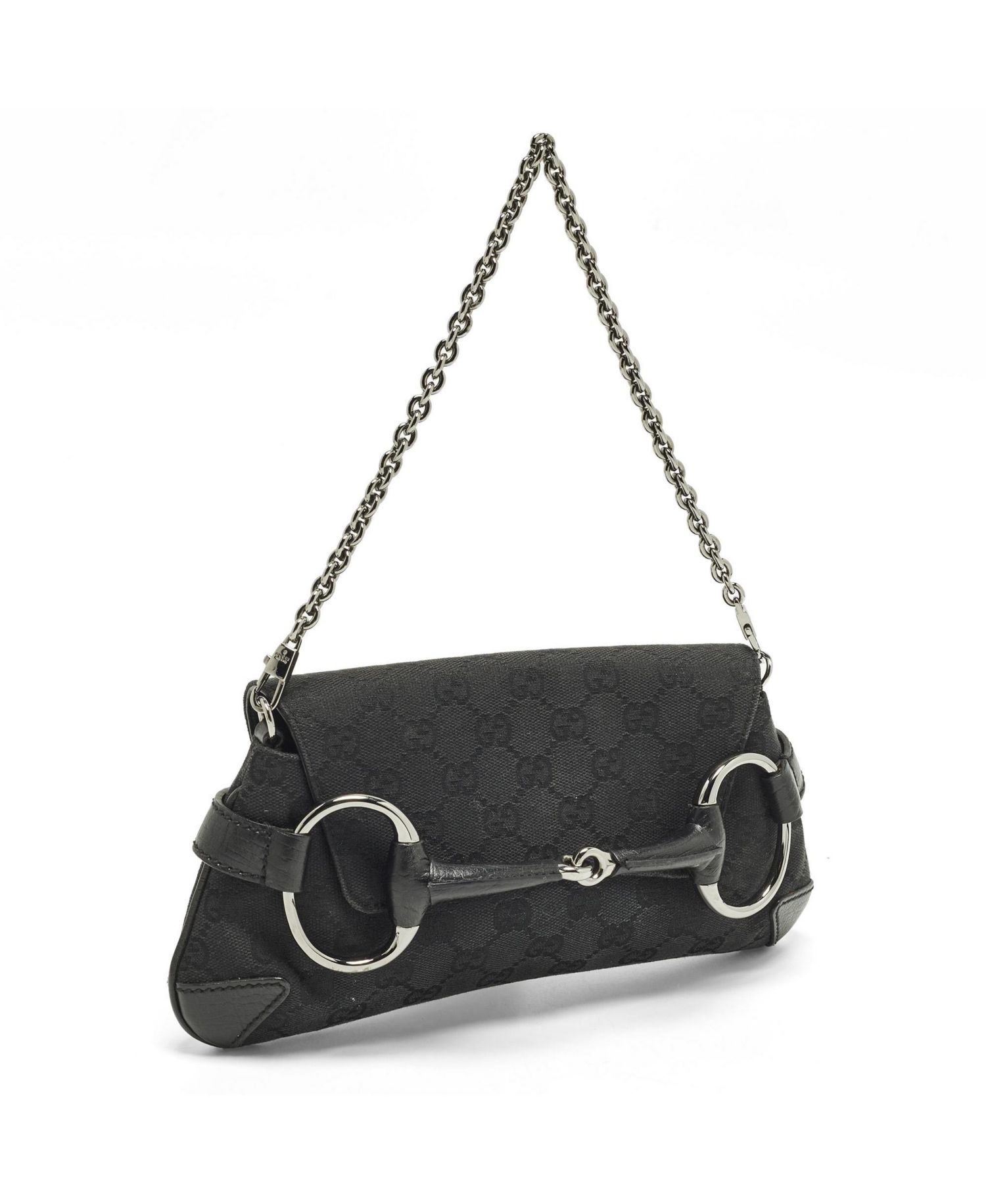 Women's Horsebit Chain-Strap Clutch