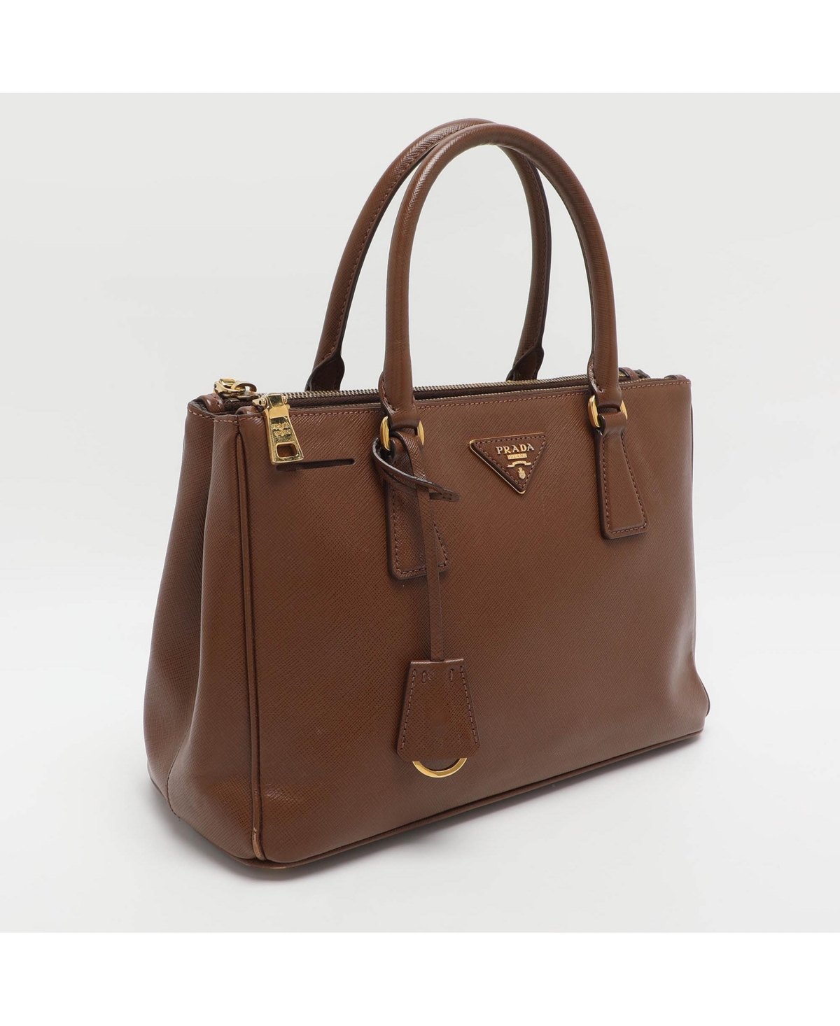 Pre-Owned Prada Small Galleria Saffiano Leather Double-Zip Tote