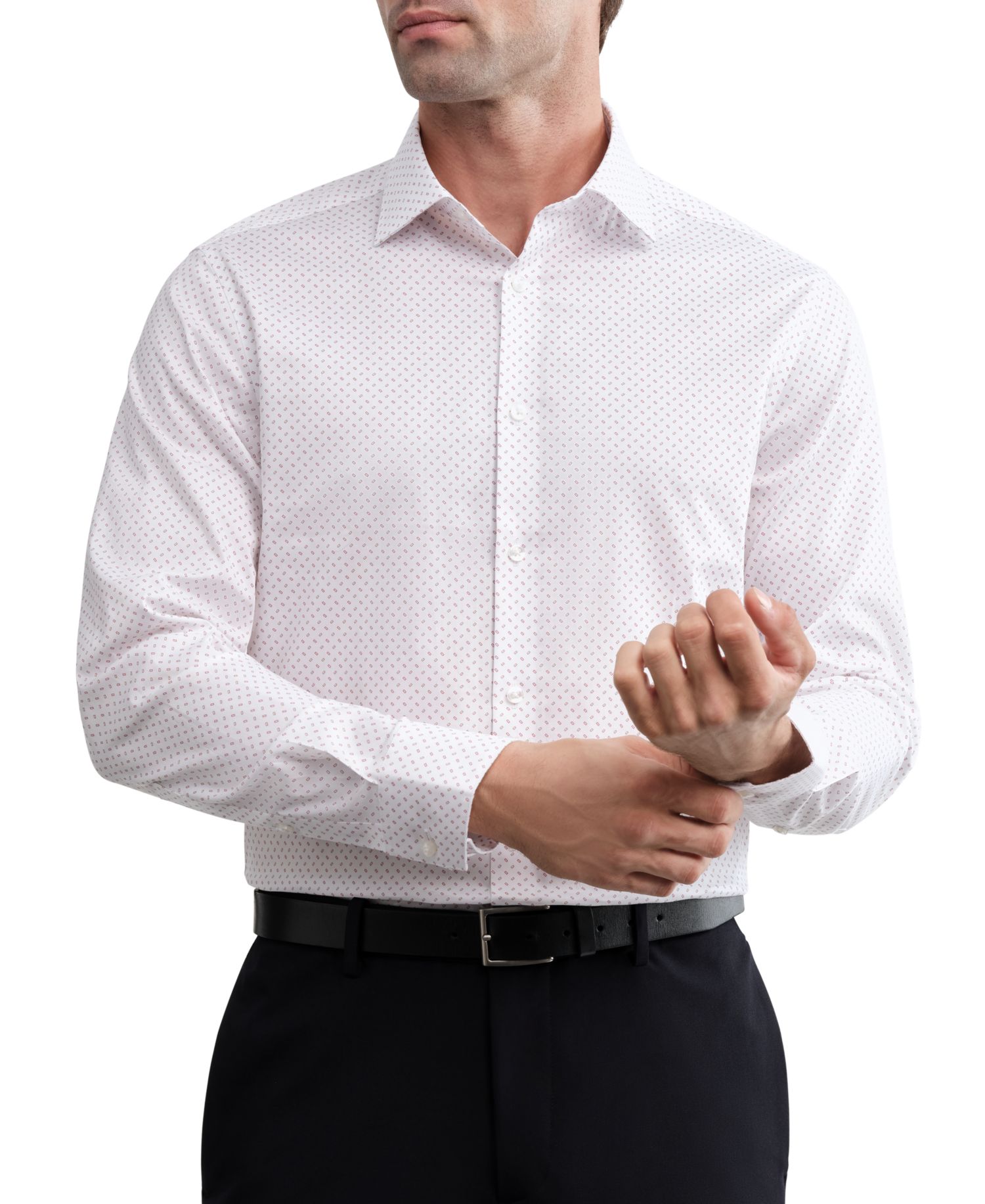 Men's Performance Wrinkle Free Slim-Fit Stretch Dress Shirt