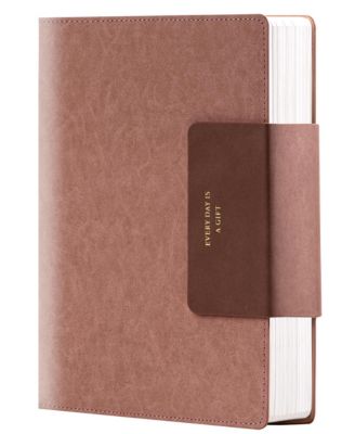 Leather Journal Notebook Lined Pages Magnetic Closure Ribbon Bookmarks Inner Pocket Premium Gift Box Writing Diary
