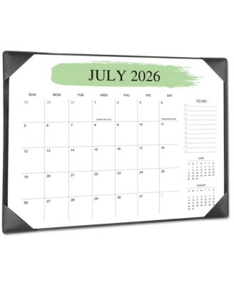 18 Month Desk Calendar Large Daily Blocks Thick Paper Refillable Base