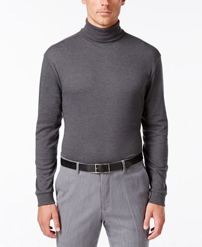 John Ashford Big and Tall Long-Sleeve Turtleneck Interlock Shirt