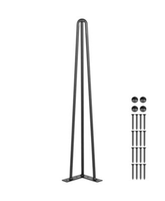 Set of 4 Hairpin Table Legs 26 Inch 3-Rod Carbon Steel with 220 Pound Rating Each