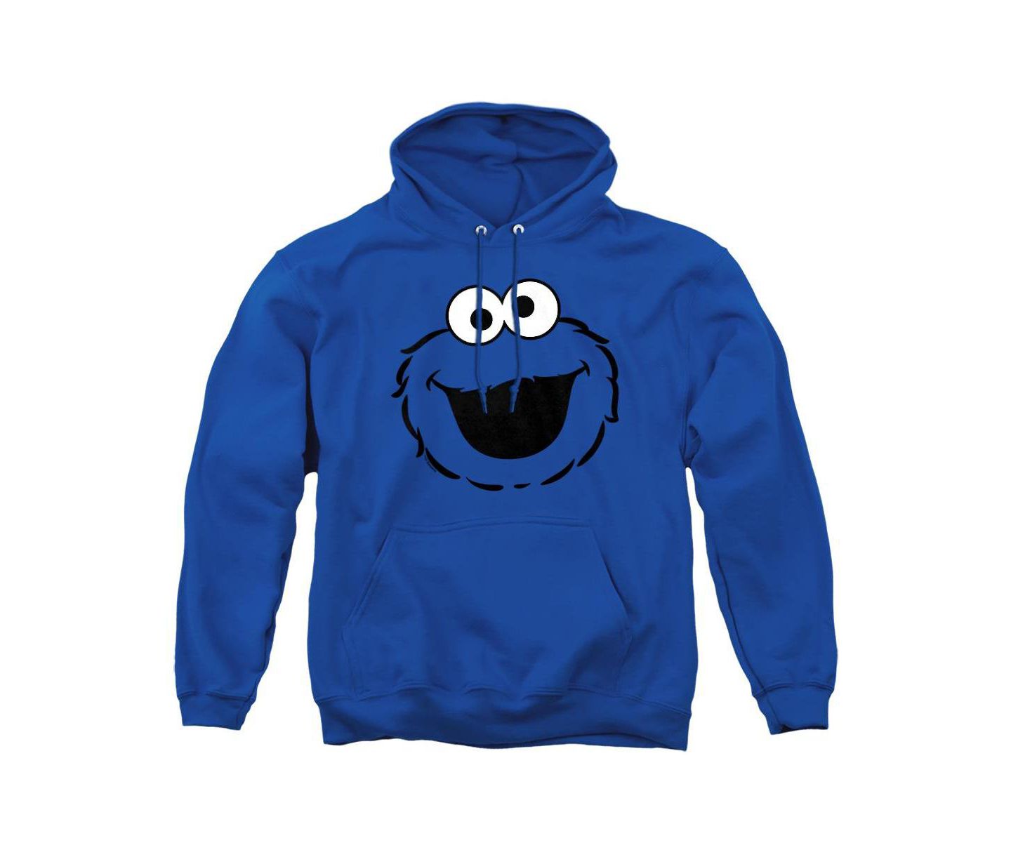 Мужское худи Sesame Street с принтом Cookie Monster на всю грудь, цвет: Королевский синий — фото 1