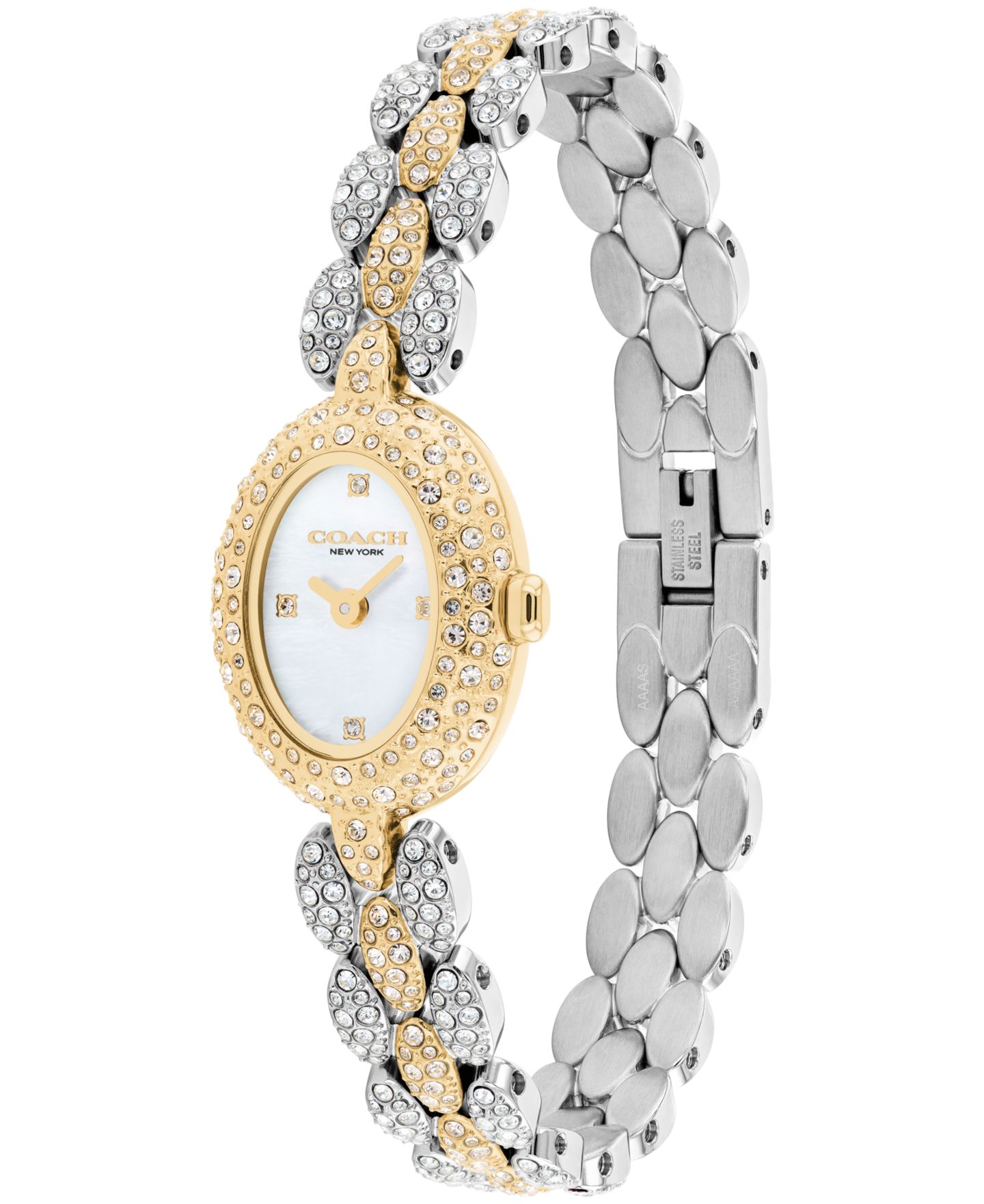 Женские часы COACH Sammy Quartz Gold-Tone Stainless Steel Bracelet Watch 19.5mm — фото 3
