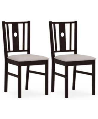 Slatted-Back Dining Chairs with a Wide Seat